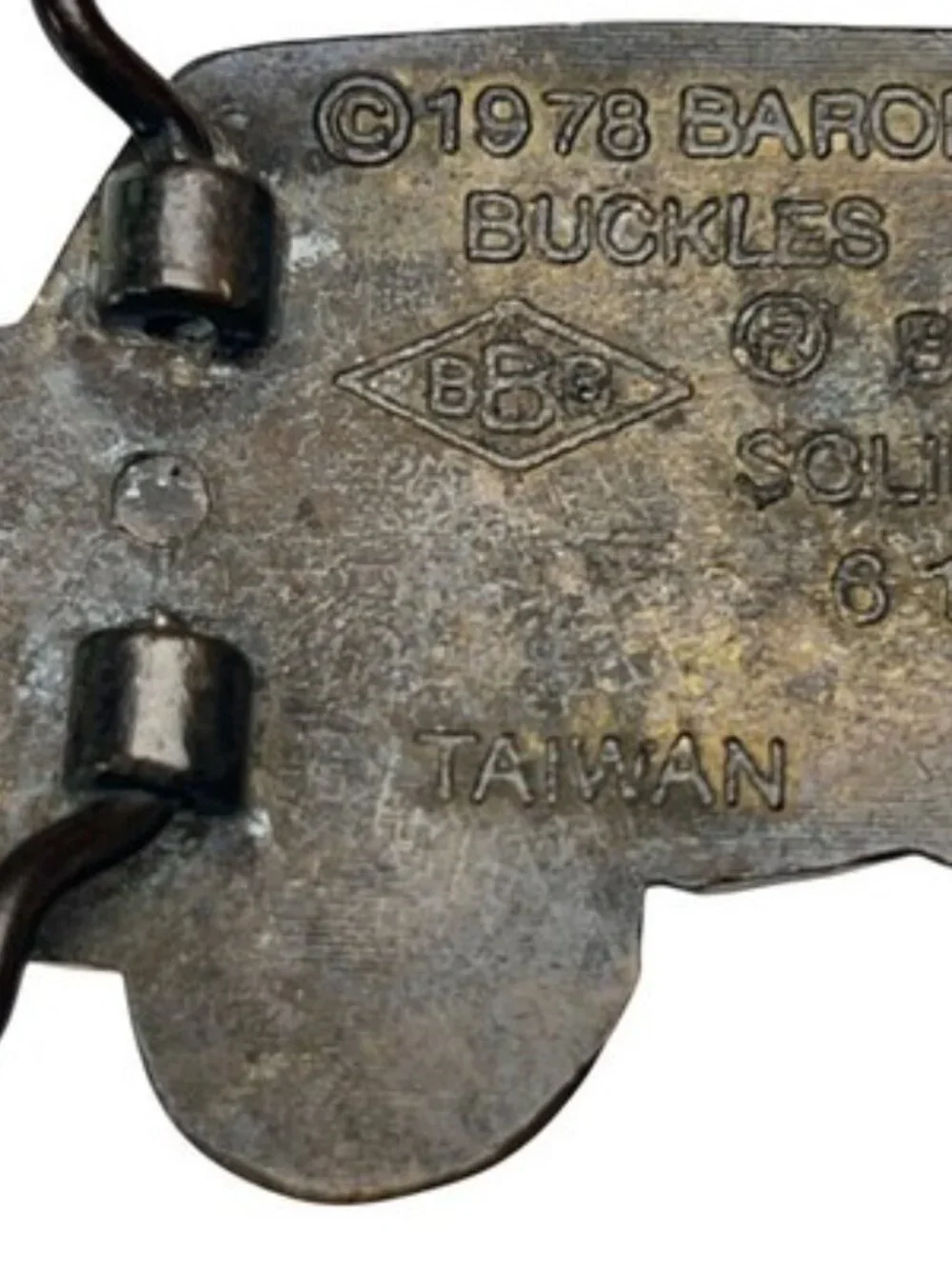 Vintage 1978 Baron Solid Brass Pickup Truck Belt Buckle 6108 Taiwan
